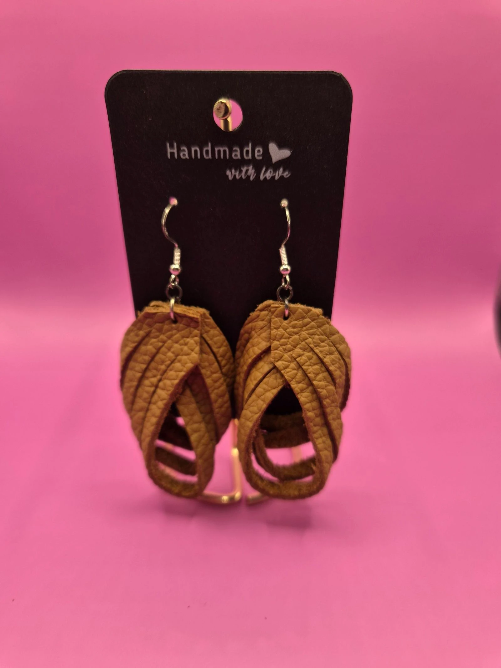 Echte leren Oorbellen S925 